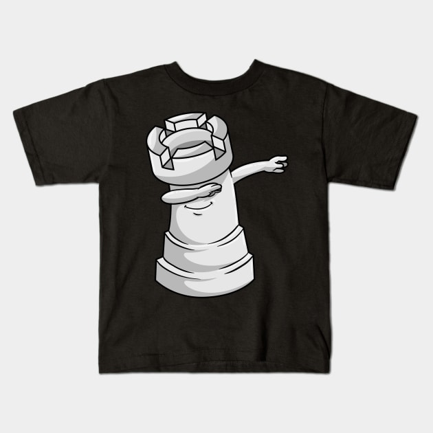 Funny rook as a chess piece Kids T-Shirt by Markus Schnabel